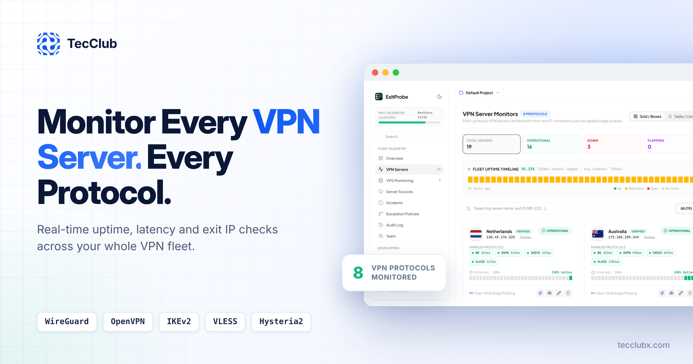 VPN Server Monitoring with ExitProbe