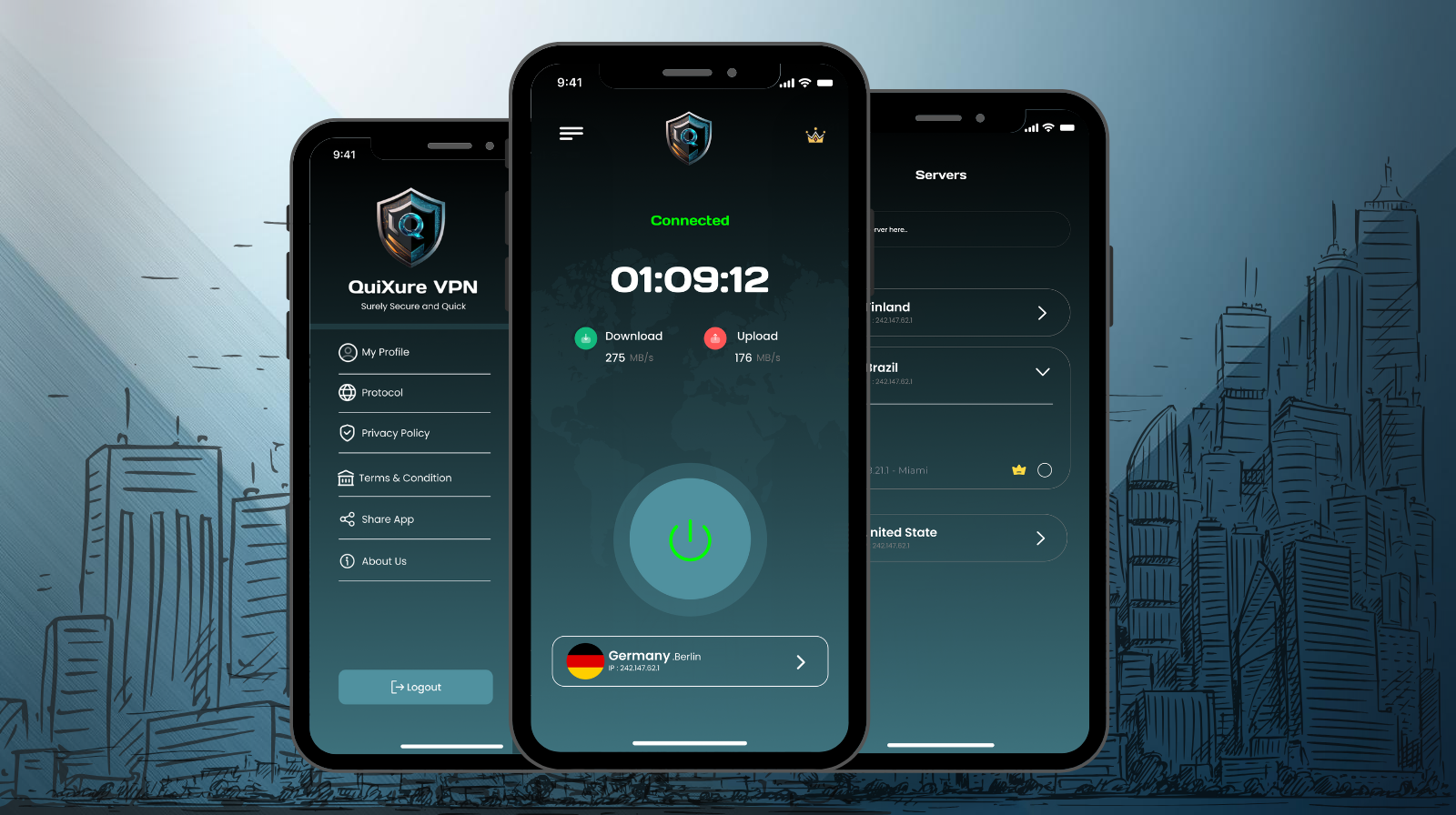 QuiXure VPN – Fast, Secure & Limitless Internet 